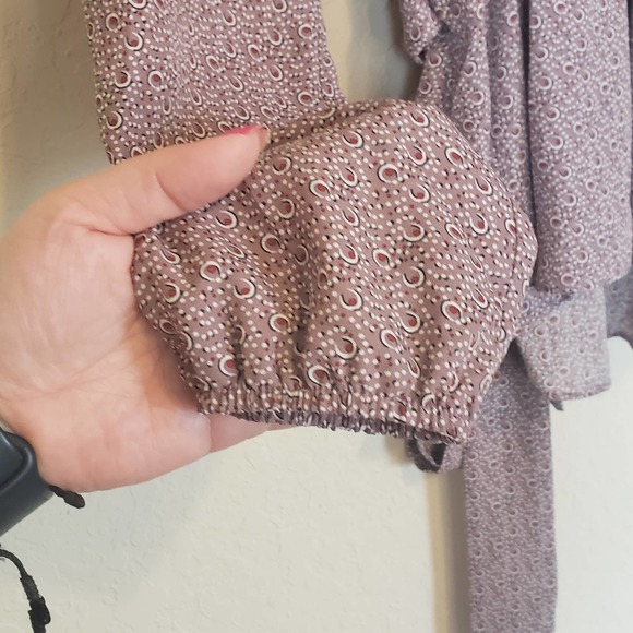 Max Studio Ruffle Front Faux Wrap Top - Picture 6 of 11